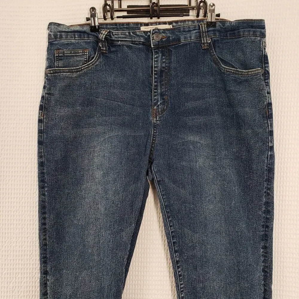 Refinery Republic Jeans Mens 40x32 (Actual 40x30) Blue Denim Slim Leg Stone Wash
